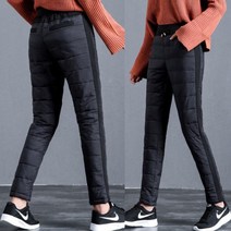키작녀 겨울 여성 누빔바지 누비 방한 난로바지 등산 골프 오리털 패딩 바지 팬츠