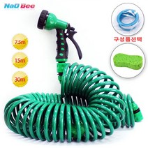 [달라몰]NaOBee 꼬임방지 코일 스프링 호스 15m+구성품증정, 호스30m, 테프론테이프