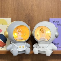 요니렛 우주 비행사 캐릭터 해피 무드등 저금통, 1개, 그레이