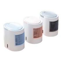 유러피언 LED 미니 냉풍기 써큘레이터 수냉식 간이 에어컨 선풍기, 선택:라운딩 유러피언냉풍기 핑크