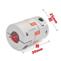 BW Three Jaws D25L30 커플러 플럼 플렉시블 샤프트 커플 링 모터 커넥터 5/6/6.35/8/10/12mm, 14x14