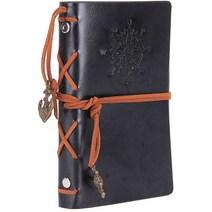 가죽 필기 저널 노트 EvZ 12.7cm(5인치) 빈티지 해상 나선형 빈 스트링 다이어리 메모장 스케치북 여행용, 02 7 inches_10 레트로 커피