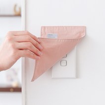 데이리브 패브릭 콘센트커버 스위치가리개 싱글 덮개 커버 광목 면 소품 인테리어, 화이트