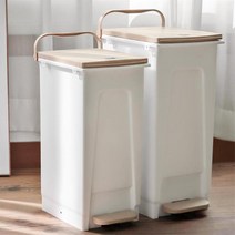 집들이선물 재활용 분리수거함 페달 휴지통 20L 인테리어 페달휴지통 밟는, 20L (그레이)