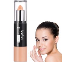 하이라이터 더블 엔드 노즈 섀도우 리페어 파우더 컨실러 섀도우 리페어 펜 기름기가 많지 않은 리터치 페이셜, 다크카키, 하나