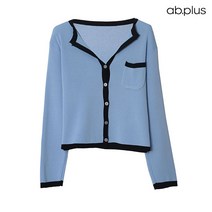 에이비플러스 ab.plus 배색 포켓 단추 가디건 (LSW3MY40A)