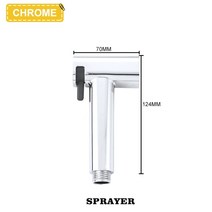 월풀욕조 스파 히노끼 다기능 ABS 분무기 휴대용 샤워 헤드 황동 밸브 자동 세척 바디 클리너 150cm 호스 욕실 세트 화장실 수도꼭지, 없음, Chrome Sprayer Only