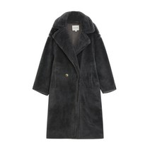 테디베어코트 해외직구 수입 알파카 역시즌코트 카멜 페이크퍼 롱무스탕