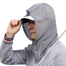 자외선차단 골프 후드 썬 쿨망토-얼굴 햇빛가리개 파크 골프 등산 자전거 낚시 얼굴가리개 남여공용, 민무늬_네이비