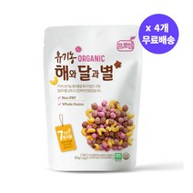 프로엠 맘스케어 유기농 해와달과별 통곡물 시리얼 과자 30g*4개 / 유아간식 아이과자 온가족 건강 과자 간식, 1개