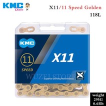 KMC 자전거 체인 Z6 X8 X9 X10 X11 X12 MTB 자전거 체인 6789101112 Shimano SRAM 자전거 부품 용 속도 도로 자전거 크랭크 세트, X11 골드