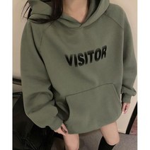 캐주얼 빅 사이즈 겨울 여성 후드 티 맨투맨 기모 오버핏 루즈핏 박스티 요즘 유행 커플 모직