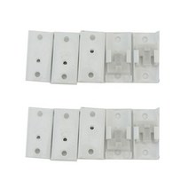 레일 커튼 부품 호환 10pcs 트랙 액세서리 러너 글라이더 나사 측면 상단 장착 브래킷 고정 클램핑 엔드 캡 씰링, 10pcs Top Clamping