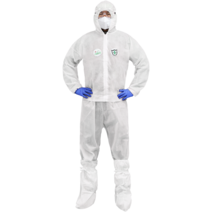 케이엠포스 이편한 애니가드 애니세이프 방진복 분진복 작업복 위생복 청소복 실험식복 유기견작업복 방역복 돼지열병 콜레라 가축 목장 에이아이 AI 원피스 투피스 일회용 낱개, 이편한방진복, XL