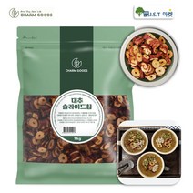 대추칩 건대추 말린 대추 슬라이스 칩 대추과자 슬라이드 대추편 대추차 토핑 대추채 영양 간식 1kg, 1팩(1kg)