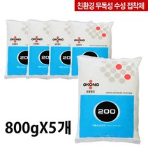 다봄마켓 No.200 오공본드 친환경 무독성 도배 건자재 목재공 다용도 접착제 800g, 5개