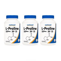 뉴트리코스트 L-프롤린 1000mg 캡슐, 180정, 3개