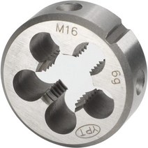 Utoolmart 라운드 스레드 다이 둥근 나사 절단 다이스 크기 M16*2.0 합금강 레드 절삭 공구 고경도 풀 연삭기 탭 매뉴얼 툴 수리 작업 내마성 방청 파손하기 어려운 1개, 크기 M16 2.0