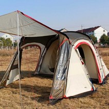 터널텐트 디럭스 백패킹 글램핑 대형, 올리브 그린