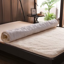 YIS 양모 겨울 따뜻한 털 매트리스 침대 패드, 쇼트 퍼-호주 울 매트리스