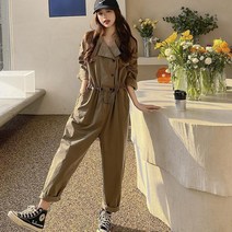 couyor 여성점프수트 패션 카고 점프슈트 와이드 캐주얼 점프슈트 여성