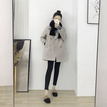 봄과 가을 코트 여성의 2022 가을/겨울 새로운 느슨한 짧은 코트 검은 모직 코트