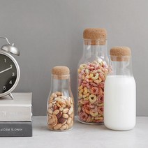 [TDY]코르크마개 내열유리 우유병(3size), 대(600ml)