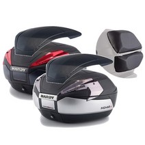 HD48탑박스 하디48리어백 탑케이스 오토바이통 가방 오토바이/바이크 탑박스 리어백 공구통 헬멧가방 수납 샤드48 SHAD48 HD48 하디48 오토바이용품 바이크용품 튜닝파츠, 쿠/HD48(카본+등)라이트티탄 클리어+P그립