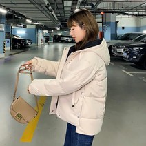 케쥬얼 후드 포켓 패딩 여성 숏 슬림핏 점퍼 새내기 학생 초년생 외출복
