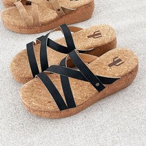코르크 엑스 웨지 슬리퍼(6cm) [S775]