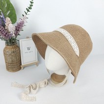 와이앤와이 레이스 턱끈 천연 대나무 밤부 니트 와이어벙거지 소유진 공효진모자 공블리버킷햇