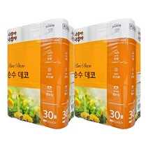 나무야나무야 순수 데코 27m 3겹 30롤x1팩~3팩/케이에이치커머스, 30롤x2팩