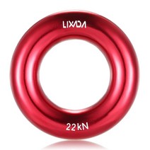 Lixada 22KN 암벽 등반 O-링 알루미늄 Rappel 링 야외 암벽 등반 해먹 안전 구조 장비, 01 빨간