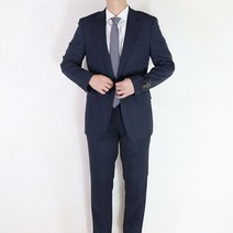 바쏘옴므 SS 봄 여름 울 스판 슬림라인 다크네이비 예복 면접 데일리 네이비정장 W1JT68ANY