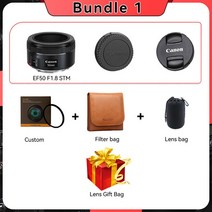 캐논 렌즈 카메라 EF 50mm F18 STM 풀 프레임 DSLR 대구경 자동 초점 프라임 90D 5D4 6D2 인물 동물, CHINA_Canon EF | Bundle 1