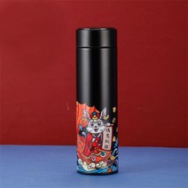 스테인레스 스틸 밀크 티 머그잔 간단한 스마트 온도 디스플레이 인감 컵 스탠리 컵 워터 컵 drinkware 휴대용, 01 500ml, 쇼와 같이