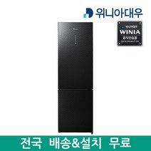위니아대우 클라쎄 상냉장하냉동 슬림핏 냉장고 FR-C326TCB 322L 방문설치, 클래식 블랙