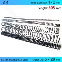 305mm 압축 스프링 65 Mn 망간 강철 압력 와이어 직경 1 1.2 1.4 1.5 1.6 1.8 2mm 외부 6 7 8 9 -, 1.8mm, 16mm