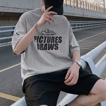 남학생 데일리룩 20대 남자 오버핏 패션 반팔 티셔츠