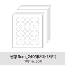 더굿데이 투명 무지스티커 원형 라운드사각 봉인 마감 보호용 제품 반품 교환 방지스티커 투명스티커, 02투명원형3cm-8매(낱개240개)