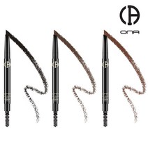 [오앤에이] 아이브로우 이지 오토매틱 눈썹펜슬 3색상 가벼운 0.2g 타투 마스카라 컬링, 3.라이트 브라운