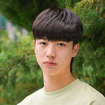 위그몰 부분가발 투블럭 울프컷, 1개, 내츄럴블랙