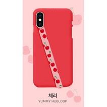 시안샵 9C9C 22가지 다양한 패턴 스트랩 그립톡 스마트톡 과일 공주 공룡 아이폰 갤럭시 노트, 1개, 체리