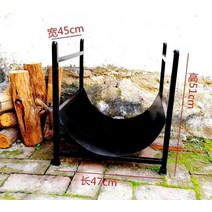 대형 모닥불 장작 목재 보관함 글램핑 거치대 야외