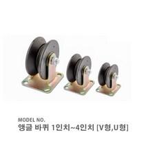 알지캐스터 앵글바퀴 V형 U형 1.5인치 2인치 2.5인치 3인치 4인치