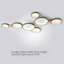 모던 거실 LED 펜던트 조명 침실 천장 실내 원형 조명, 08 Gray 7 heads_01 3 colors