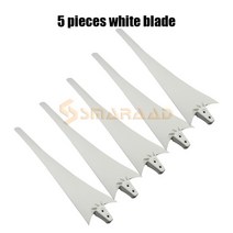 가정용 풍력발전기 발전기키트 550/600/650/750/850/900mm 흑색/백색 터빈 블레이드 고강도 나일론 섬유 풍차 액세서리, 18.5 pieces white blade - 900m
