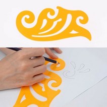 파도 구름 모형자 1P 운형자 모형자 자 학용품자 템플, 단품