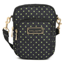 마크제이콥스 Marc Jacobs Zip N/S Quilted Nylon Pouch Phone Cross바디 ~NWT~ Peridot Dots 118151