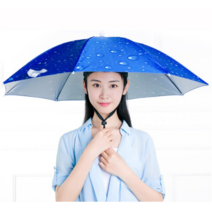 머리에쓰는 우산모자 모자수산 65~95cm 소형 중형 대형 아동용 여성용 남성용